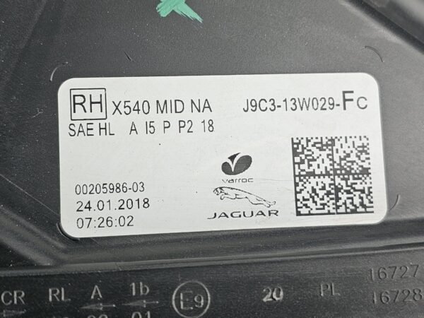 2018 2019 2020 Jaguar E-Pace RH Right Passenger Side Headlight LED OEM - Image 9